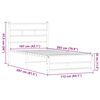 vidaXL Metalni okvir kreveta bez madraca smeđi hrast 107x203 cm