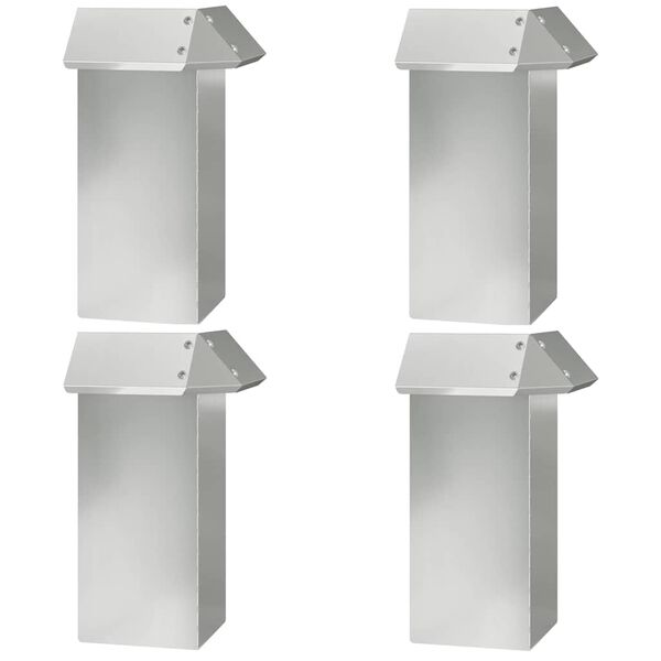 vidaXL Ograda protiv puževa 4 pcs Srebrno 13,5 x 13,5 x 25 cm