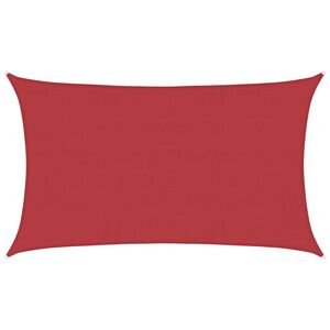 vidaXL Jedro za za&scaron;titu od sunca 160 g/m&sup2; crveno 5 x 8 m HDPE