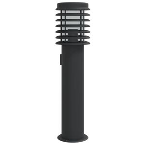 vidaXL Vanjska podna svjetiljka sa utičnicom crne 60 cm čelična