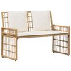 vidaXL Vanjska klupa Jednobojno Prirodna i krem 116 x 55 x 82 cm
