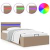 vidaXL Hidraulični okvir za krevet LED boja cappuccina 100 x 200 cm