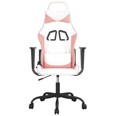 vidaXL Igraća stolica bijelo-ružičasta od umjetne kože