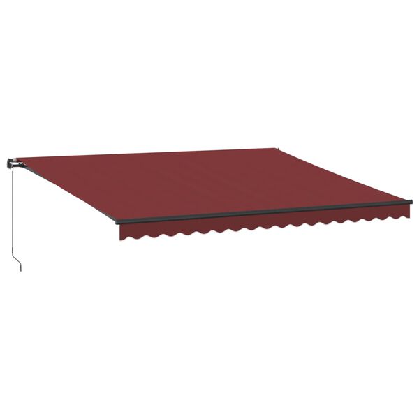 vidaXL Tenda na ručno uvlačenje bordo 450 x 350 cm