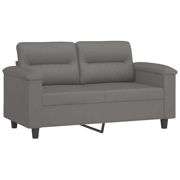 vidaXL 3-dijelni set sofa s jastucima tamnosivi od mikrovlakana
