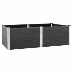 vidaXL Povi&scaron;ena vrtna gredica 200 x 100 x 54 cm WPC siva