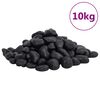 vidaXL Polirani kamenčići 10 kg crni 2 - 5 cm