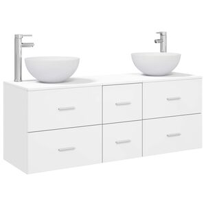 vidaXL Set ormarića za kupaonicu 3 kom. Bijela 49,5 x 41 x 64,5 cm