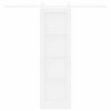 vidaXL Klizna vrata Bijelo 61 x 198,5 cm Čvrsto borovo drvo