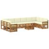 vidaXL Set vanjskih sofa 8 kom. Prirodna i krem