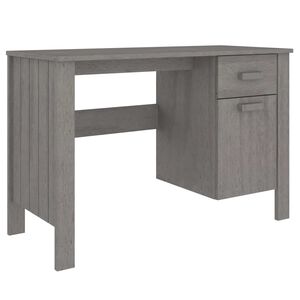 vidaXL Radni stol HAMAR svjetlosivi 113 x 50 x 75 cm masivna borovina