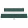 vidaXL LED Box Spring Krevet Tamnozelena 200 x 200 cm Bar&scaron;un