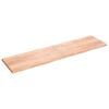 vidaXL Stolna ploča svjetlosmeđa 200x50x(2-4) cm tretirana hrastovina