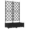 vidaXL Vrtna saksija 2 kom. Crna 80 x 40 x 125,5 cm PP