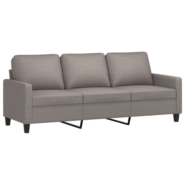 vidaXL 3-dijelni set sofa s jastucima smeđesivi od tkanine