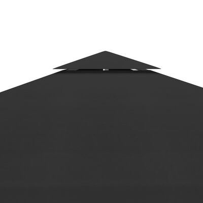 vidaXL Pokrov za sjenicu s 2 razine 310 g/m² 3 x 3 m crni