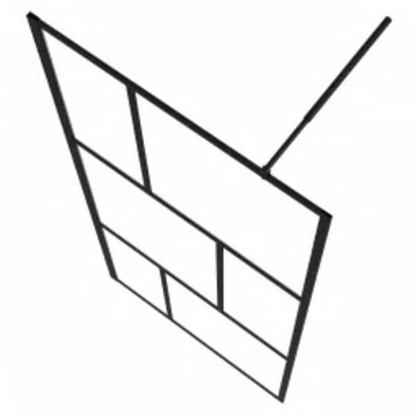 vidaXL Pregrada za tu&scaron;iranje od kaljenog stakla crna 90 x 195 cm