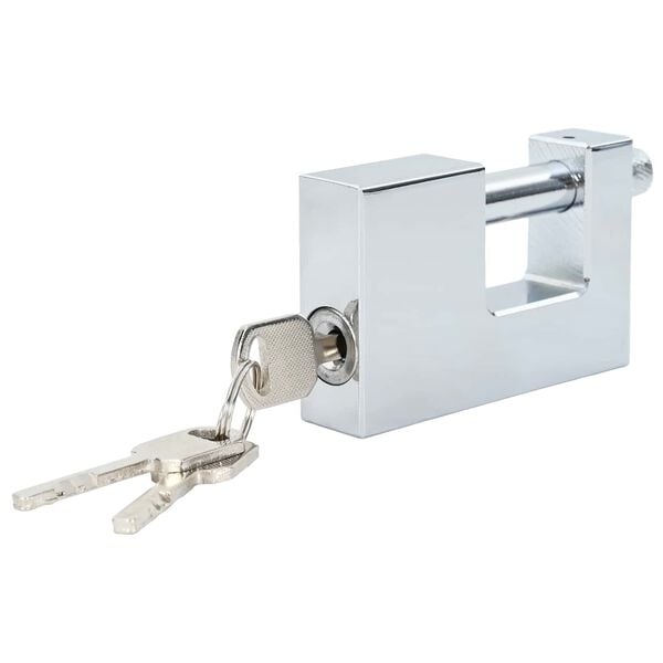 vidaXL Lokot 2 pcs Srebrno 8,7 x 1,9 x 5,5 cm Željezo