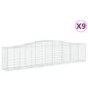 vidaXL Lučne gabionske ko&scaron;are 9 kom 400x50x80/100 cm pocinčano željezo