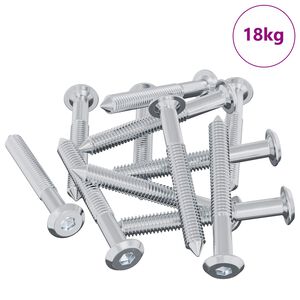 vidaXL Vijak 1800 pcs Srebrno M6 x 50 mm Čelik