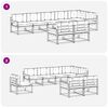 vidaXL Set vanjskih sofa s jastukom 8 pcs Prirodna i krem