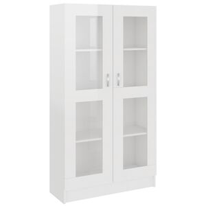 vidaXL Vitrina bijela visokog sjaja 82,5x30,5x150 cm konstruirano drvo