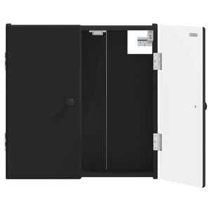 vidaXL Kabinet za mete BREDA Crna 52,5 x 10,5 x 53,5 cm