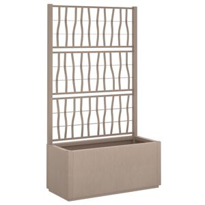 vidaXL Vrtna sadilica s re&scaron;etkom svjetlosmeđa 80 x 36 x 140 cm PP