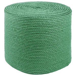vidaXL Uže od jute 8 mm Zelena 100% Juta Tossa