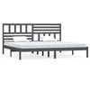 vidaXL Okvir za krevet od masivne borovine sivi 200 x 200 cm