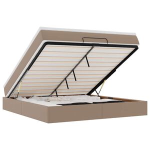 vidaXL Okvir kreveta s madracem cappuccina 160x200cm umjetna koža