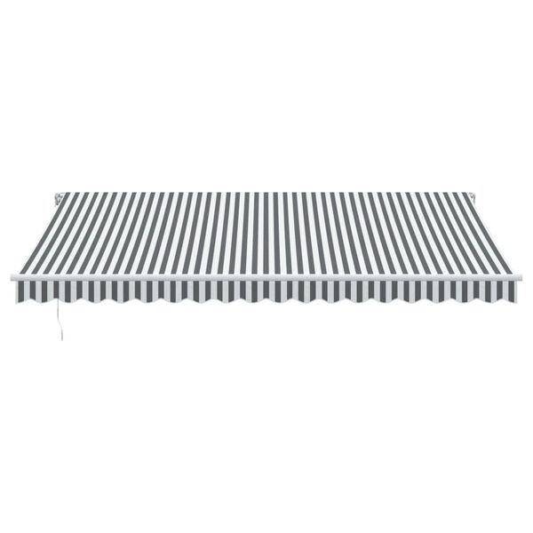 vidaXL Tenda na ručno uvlačenje s LED antracit i bijela 450 x 350 cm