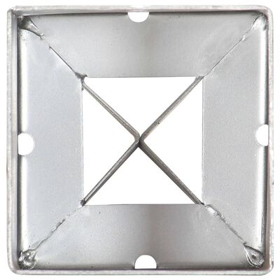 vidaXL Šiljci za tlo 6 kom srebrni 9 x 9 x 75 cm od pocinčanog čelika