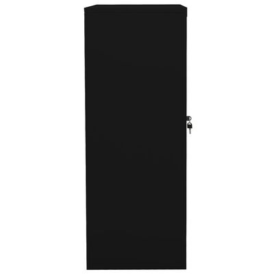 vidaXL Uredski ormarić crni 90 x 40 x 105 cm čelični