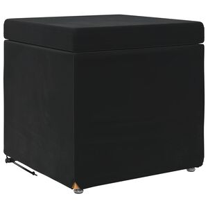 vidaXL Stolica Crna 41 x 41 x 40 cm Svileni i Fino Radeći Drvo