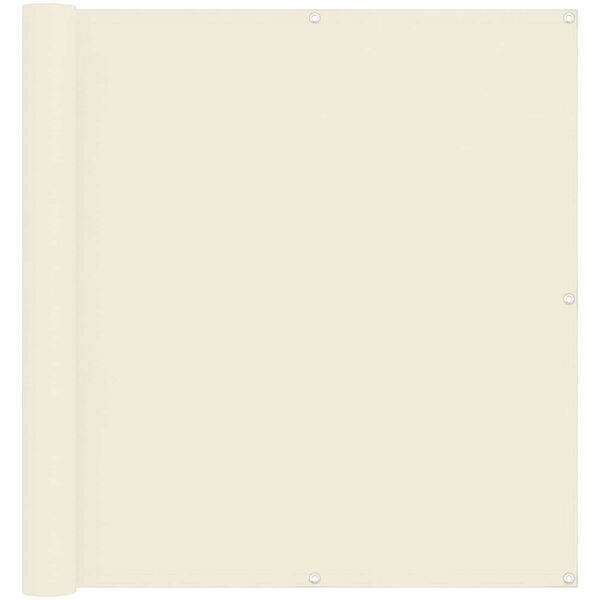 vidaXL Balcony ekran Krema 110 x 700 cm Oxford tkanina