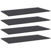 vidaXL Police za knjige 4 kom sive 80 x 30 x 1,5 cm od iverice