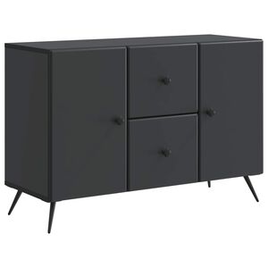 vidaXL Kreveta s ladicama Crna 89 x 34,5 x 60 cm Konstruirano drvo
