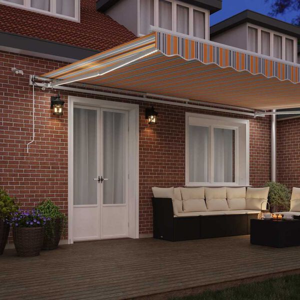 vidaXL Skrovita tenda &Scaron;areni 500 &times; 300 cm Tkanina i Metal