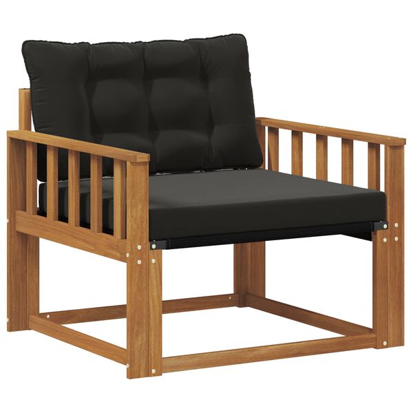 vidaXL Set vanjskih sofa Čvrsto drvo akacije i Textilene Prirodna