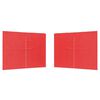 vidaXL Zid &scaron;atora za zabavu 2 pcs Crvena 300 x 195 cm PE i čelik