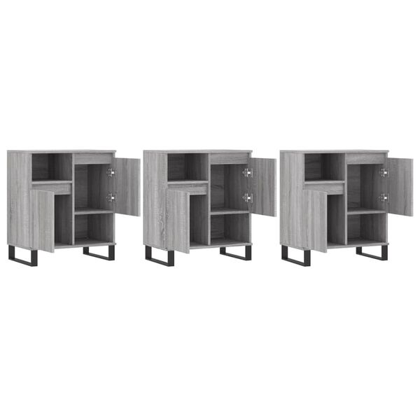 vidaXL Komode 3 kom boja hrasta sonome od konstruiranog drva