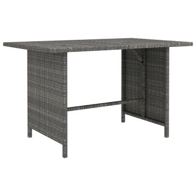 vidaXL Vrtni blagovaonski stol sivi 110 x 70 x 65 cm od poliratana