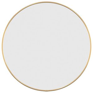 vidaXL Zidno ogledalo zlatno &Oslash; 50 cm okruglo