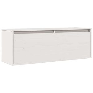vidaXL Zidni ormarić bijeli 100 x 30 x 35 cm od masivne borovine