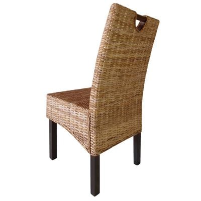 vidaXL Blagovaonske stolice 6 kom od ratana kubu i drva manga