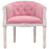 vidaXL Blagovaonska stolica ružičasta bar&scaron;unasta