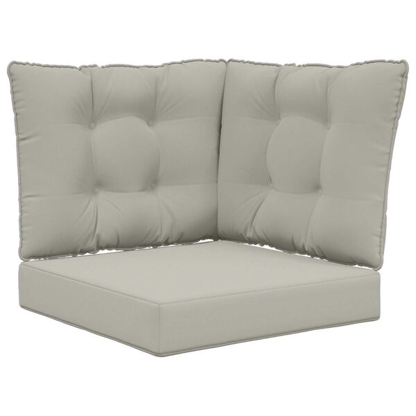 vidaXL Jastuk za vanjsku sofU 3 pcs Sivi Poliester