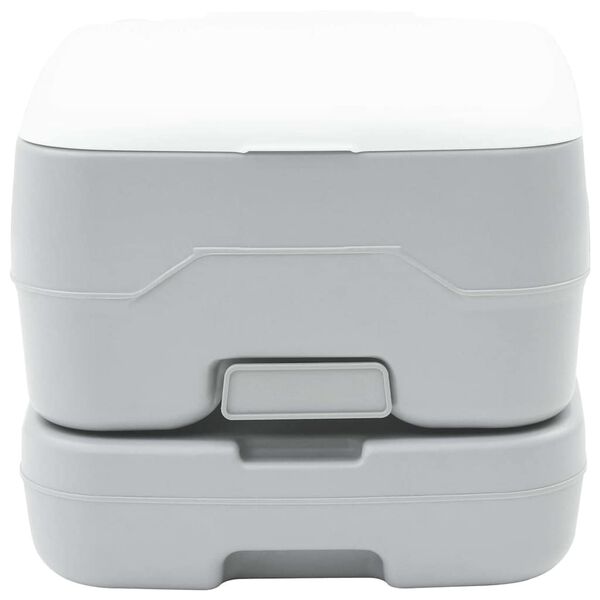 vidaXL Kamperski WC Siva i bijela 41,5 x 36,5 x 30 cm Polietilen