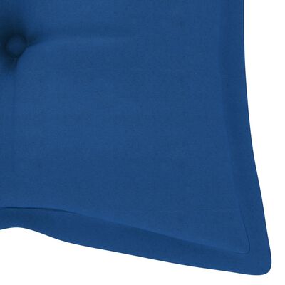 vidaXL Vrtna klupa s plavim jastukom 120 cm od masivne tikovine